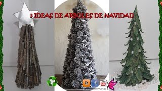 3 ARBOLES DE NAVIDAD Ideas faciles de como hacer Diy [upl. by Hudson]