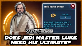 Why Im Saving Jedi Master Lukes Ultimate Mats for Other Characters in Star Wars Galaxy of Heroes [upl. by Daphna]