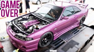 R33 Skyline hits DYNO  And its GODLY Single Turbo RB26 [upl. by Lledra]