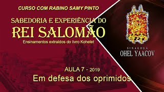 AULA 7  Curso Sabedoria e experiencia do rei Salomão [upl. by Darbie503]