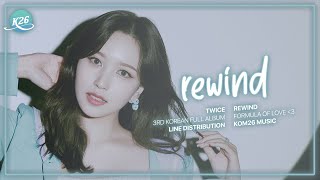 TWICE 트와이스  REWIND 알고 싶지 않아  Line Distribution [upl. by Eeliak]