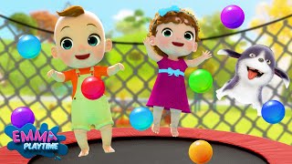 Trampoline Song  More Nursery Rhymes amp Kids Songs  Emmas Playtime [upl. by Netsua]