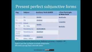 The Spanish Present Perfect Subjunctive Forms and Uses [upl. by Noevart298]