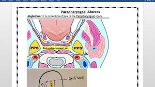 Chapter 5 Parapharyngeal Abscess Part 1 [upl. by Eniledam380]