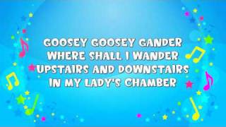 Goosey Goosey Gander  Sing A Long  Nursery Rhyme  KiddieOK [upl. by Hewes401]