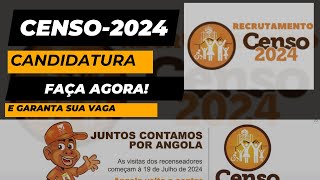 CENSO 2024 Como fazer a candidatura completa [upl. by Golter751]