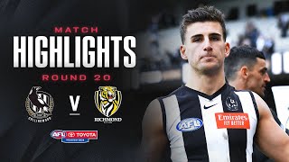 Collingwood v Richmond Highlights  Round 20 2024  AFL [upl. by Isleana]