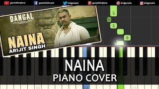 Naina DangalArijit SinghHindi SongPiano Chord Tutorial Lesson Instrumental Karaoke By Ganesh Kini [upl. by Costanza]