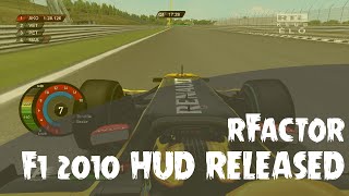 rFactor  F1 2010 HUD RELEASED Onboard Robert Kubica in Hungary [upl. by Gerhardine143]