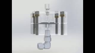 CF016 Crossflow Cell System Exploded View filtration and membrane filtration system Acrylic [upl. by Rebel]