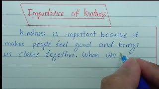 how to write a paragraph about importance of kindness  good example for you to write a paragraph [upl. by Niwrek444]