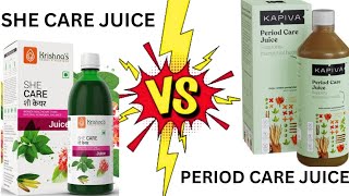 Krishnas she care juice vs period care juice kapiva [upl. by Eceryt]