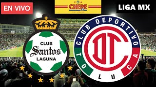 SANTOS VS TOLUCA EN VIVO Jornada 9 Liga MX Apertura 2024 [upl. by Enaujed134]