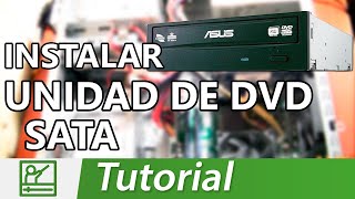 Cómo instalar un lector de DVD SATA interno a una PC [upl. by Aerdnwahs485]