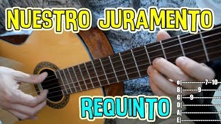 Como tocar el INTRO de NUESTRO JURAMENTO Paso a paso en guitarra [upl. by Prosperus]