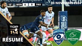 Top14  le résumé de Montpellier MHR vs Section Paloise PAU  Journée 10 Saison 202425 [upl. by Euqirne795]