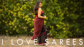 Young Romance Black Saree with Red Border  Work Wear Cotton Sarees  I Love Sarees shorts [upl. by Edrei]