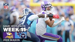 Minnesota Vikings vs Tennessee Titans  2024 Week 11 Game Highlights [upl. by Lucic]