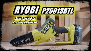 Review Ryobi P25013BTL chainsaw [upl. by Necyrb826]