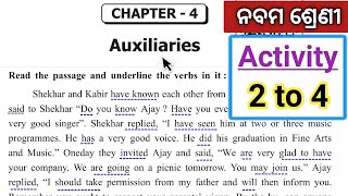 Auxiliaries class 9 english grammar activity 2 to 4 question answer discussion by prachi mam [upl. by Bryant]