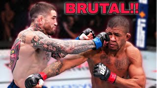 BRUTAL SEAN BRADY VS GILBERT BURNS UFC [upl. by Nanahs]