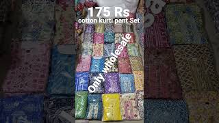 175 Rs cotton kurti pant wholesaler size LMXLXXL  Kurti wholesaler in jaipur kurti wholesale [upl. by Ahseile950]