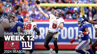 Tampa Bay Buccaneers vs New York Giants  2024 Week 12 Game Highlights [upl. by Mrots]