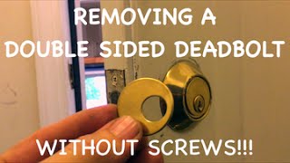 Removing a double keyed deadbolt without screws [upl. by Anitak]