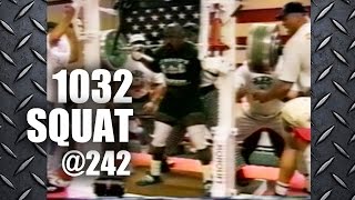 Steve Goggins 1032 lbs Squat at 242  1996 APF Seniors [upl. by Anett]