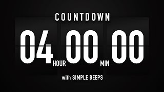 4 Hours Countdown Timer Flip Clock ✔️ [upl. by Sharman]