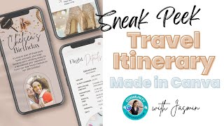 Canva Travel Itinerary  Mobile Itinerary  Sneak Peek inside this Travel Itinerary Template [upl. by Akinhoj132]