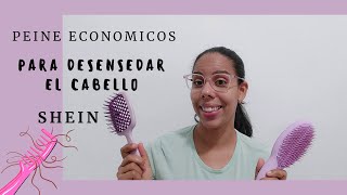 PEINES PARA DESENREDAR EL CABELLO  Cepillos Económicos SHEIN Detangling natural Hair [upl. by Rehttam]