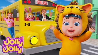 Wheels on the bus  Go Home  More  Jolly Jolly  Learn and Play  Nursery Rhymes [upl. by Letnoj]