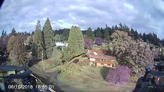 Quelima SQ13 camera attached to a KY601S dronequadcopter crashing into the neighbors garden [upl. by Annovad]