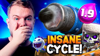 19 ELIXIR FASTEST CANNON CART CYCLE DECK IN CLASH ROYALE [upl. by Aennyl297]