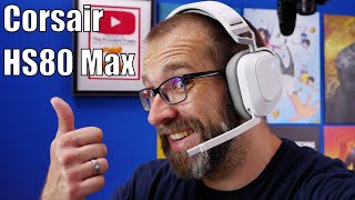 Corsair HS80 Max review  max sound mixed mic [upl. by Aihsekal]