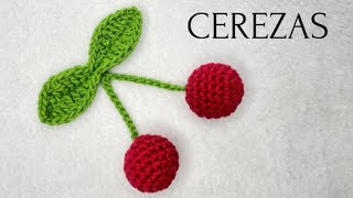 Cerezas crochet  cerezas ganchillo  cherry crochet paso a paso [upl. by Diley]