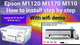 Epson M1120 Printer installation Epson M1120 WiFi setup in laptop PCEpson M1120 ink refill epson [upl. by Iluj992]