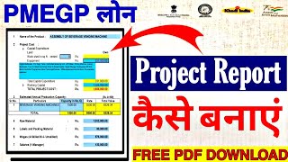 PMEGP Loan Project Report PDF Download 2024  PMEGP Project Report Kaise Banaye [upl. by Ettennat]