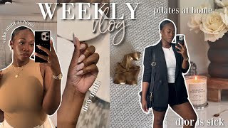 Back to routine Dior is sick home updates mat pilates amp new tv shows  weekly vlog [upl. by Atirhs]