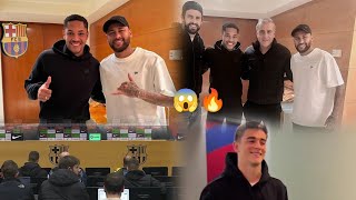 Neymar Jr ARRIVES in Barcelona 🔥 meets Vitor Roque Pique as Xavi ✅confirms future stance [upl. by Brainard]