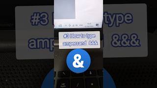 11How to type ampersand amp 3 methods keyboard ampersand laptop computer ampersandone shorts [upl. by Kerwin692]