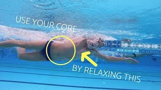 How To Use Your Core When Swimming [upl. by Oirom]