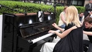 Beethoven Rocks on Paris Streets Appassionata on upright Lisitsa [upl. by Sillek]