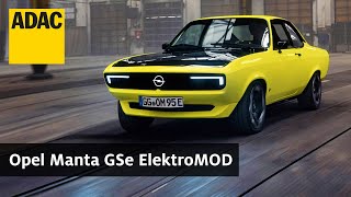 Opel Manta GSe 2021 ElektroOldtimer mit Showeffekt  ADAC [upl. by Pierpont]