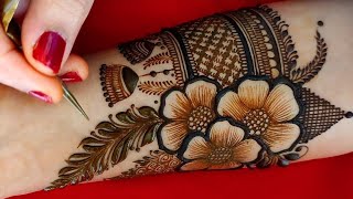 Beautiful Stylish Floral Mehndi Designs Latest New Front hand Henna Karva Chauth Mehendi Mehandi [upl. by Shurlocke567]