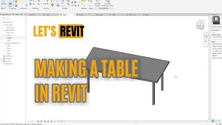 Lets REVIT Quick Tutorial Creating Adjustable Table Family with Reference Planes and Parameters [upl. by Ahseiym345]