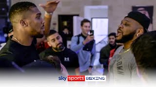 Anthony Joshuas HEATED clash with Jarrell Miller 😳 [upl. by Barnaby591]