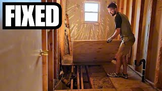 DIY Bathroom Subfloor Replacement Securing the Homestead [upl. by Haididej]