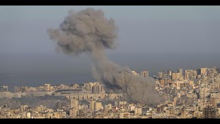 Strikes hit Beirut as IsraelHezbollah war grinds on [upl. by Drape316]